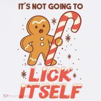 Gingerbread Candy Inappropriate Funny Christmas Graphic Ornament thumb 1