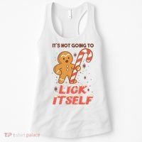 Gingerbread Candy Inappropriate Funny Christmas Graphic Women's Tank Top thumb 0