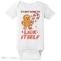 Gingerbread Candy Inappropriate Funny Christmas Graphic Baby Bodysuit thumb 0