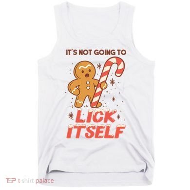 Gingerbread Candy Inappropriate Funny Christmas Graphic Tank Top