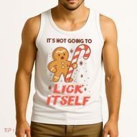 Gingerbread Candy Inappropriate Funny Christmas Graphic Tank Top thumb 3