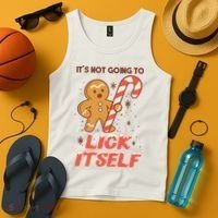 Gingerbread Candy Inappropriate Funny Christmas Graphic Tank Top thumb 4