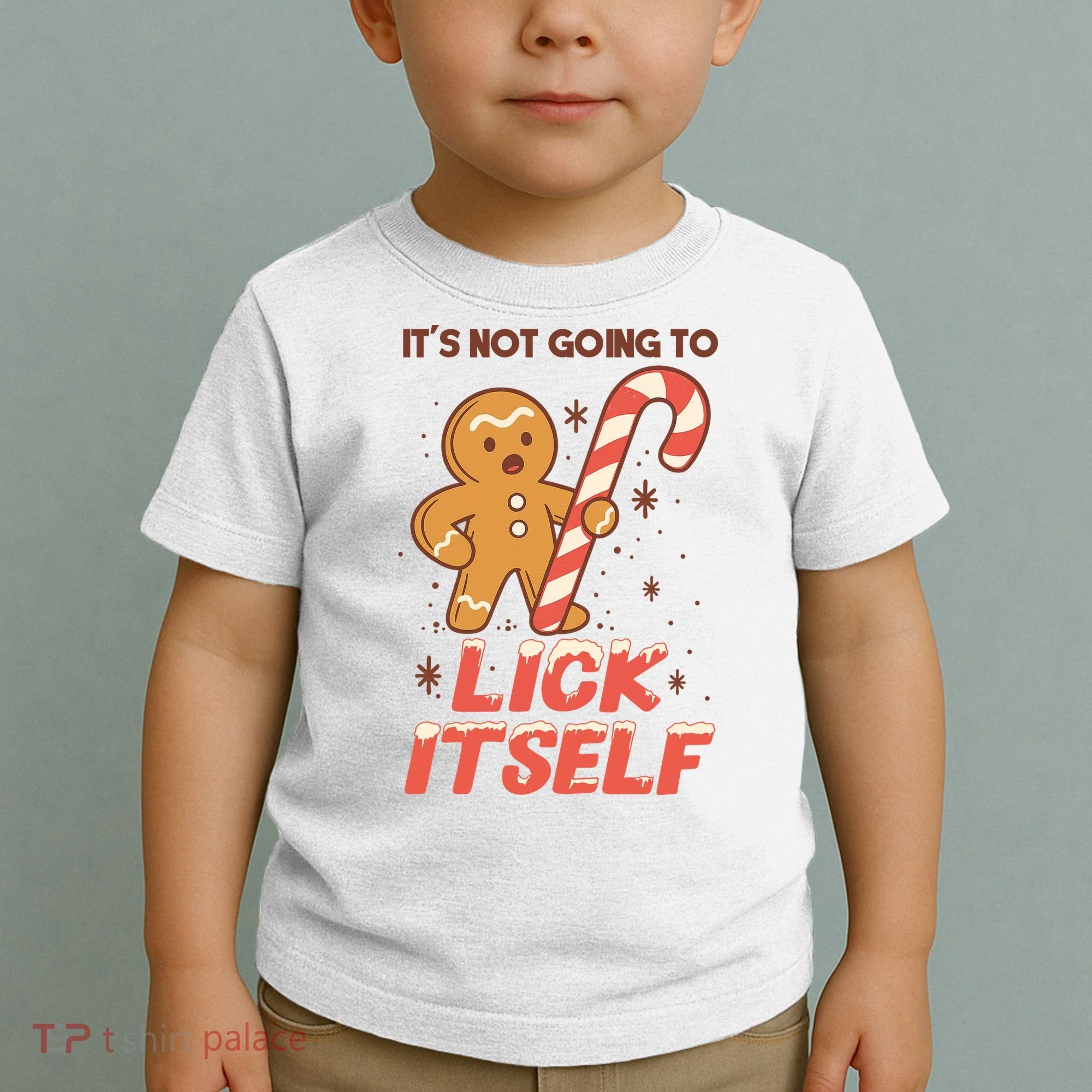 Gingerbread Candy Inappropriate Funny Christmas Graphic Toddler T-Shirt