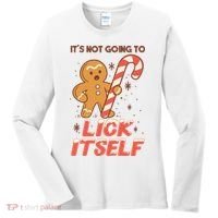 Gingerbread Candy Inappropriate Funny Christmas Graphic Women's Long Sleeve Shirt thumb 0
