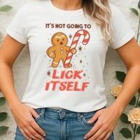 Gingerbread Candy Inappropriate Funny Christmas Graphic Women's T-Shirt thumb 2