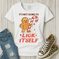 Gingerbread Candy Inappropriate Funny Christmas Graphic Women's T-Shirt thumb 3