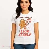 Gingerbread Candy Inappropriate Funny Christmas Graphic Women's T-Shirt thumb 4