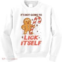 Gingerbread Candy Inappropriate Funny Christmas Graphic Kids Sweatshirt thumb 0