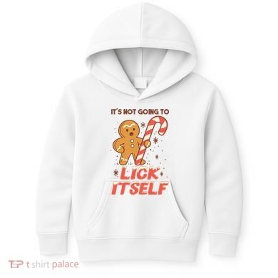 Gingerbread Candy Inappropriate Funny Christmas Graphic Kids Hoodie