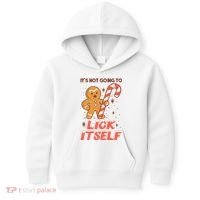 Gingerbread Candy Inappropriate Funny Christmas Graphic Kids Hoodie thumb 0