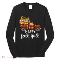 Gnomes Couple In Truck Pumpkin Spice Fall Yall Autumn Gnome Long Sleeve Shirt thumb 0