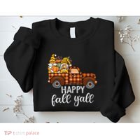 Gnomes Couple In Truck Pumpkin Spice Fall Yall Autumn Gnome Sweatshirt thumb 2
