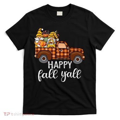 Gnomes Couple In Truck Pumpkin Spice Fall Yall Autumn Gnome T-Shirt