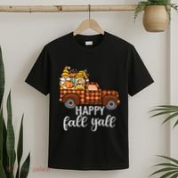 Gnomes Couple In Truck Pumpkin Spice Fall Yall Autumn Gnome T-Shirt thumb 2
