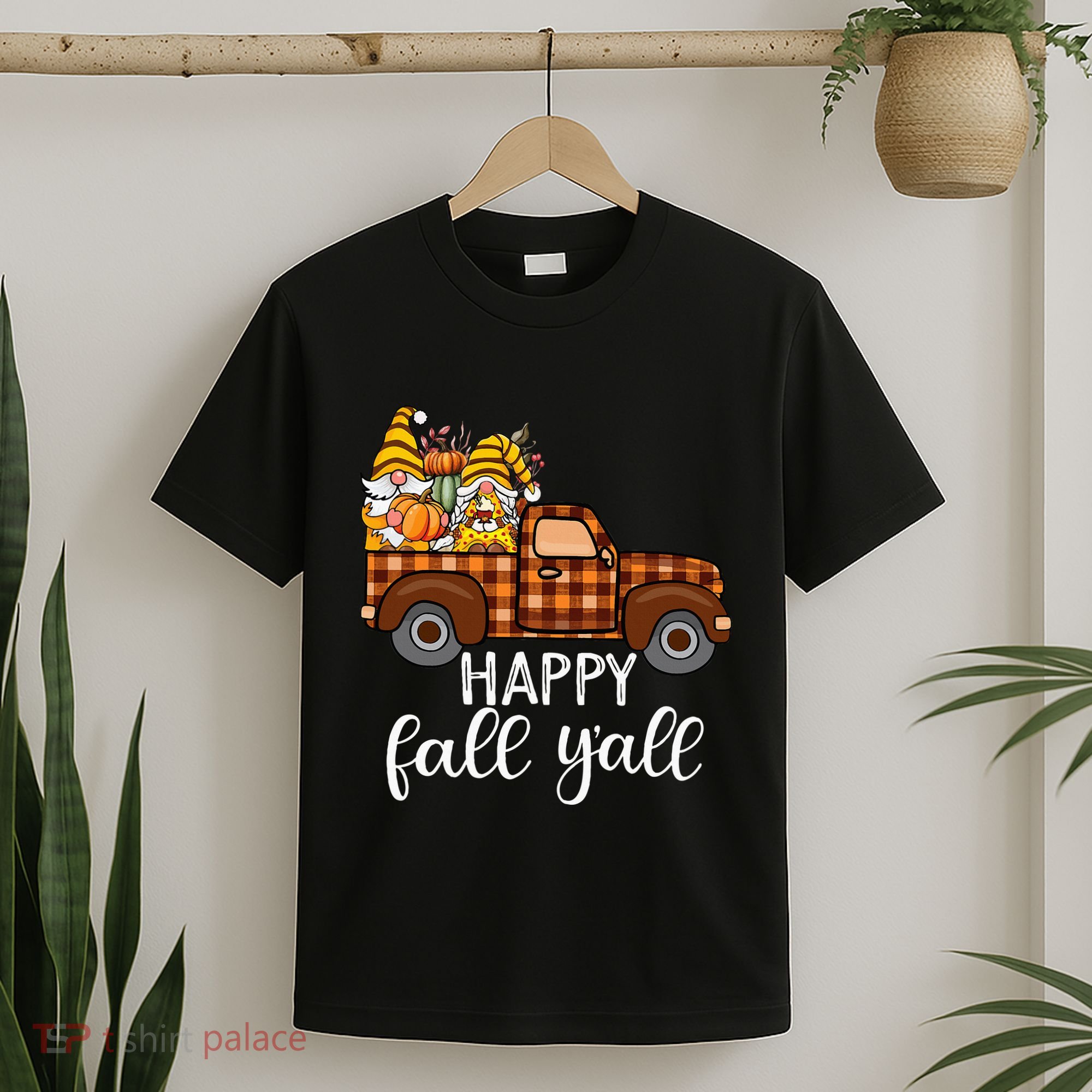 Gnomes Couple In Truck Pumpkin Spice Fall Yall Autumn Gnome T-Shirt
