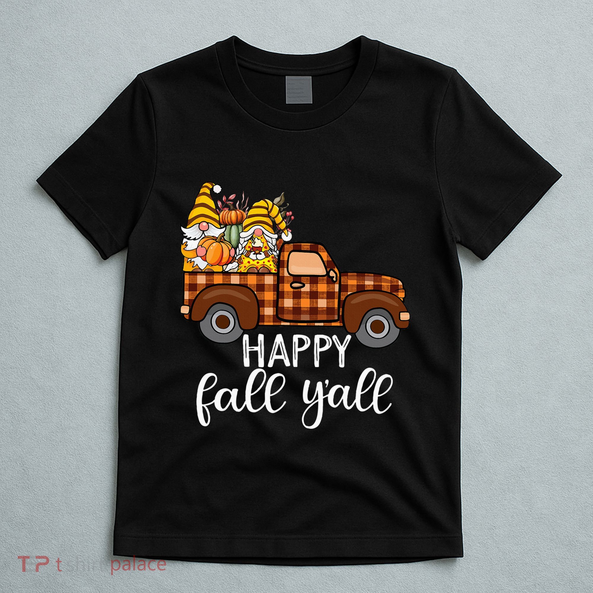 Gnomes Couple In Truck Pumpkin Spice Fall Yall Autumn Gnome T-Shirt