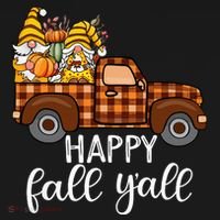 Gnomes Couple In Truck Pumpkin Spice Fall Yall Autumn Gnome T-Shirt thumb 7