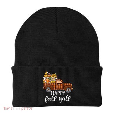 Gnomes Couple In Truck Pumpkin Spice Fall Yall Autumn Gnome Beanie