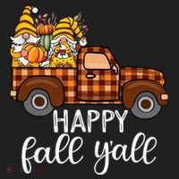 Gnomes Couple In Truck Pumpkin Spice Fall Yall Autumn Gnome Beanie thumb 2
