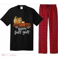 Gnomes Couple In Truck Pumpkin Spice Fall Yall Autumn Gnome Pajama Set thumb 0