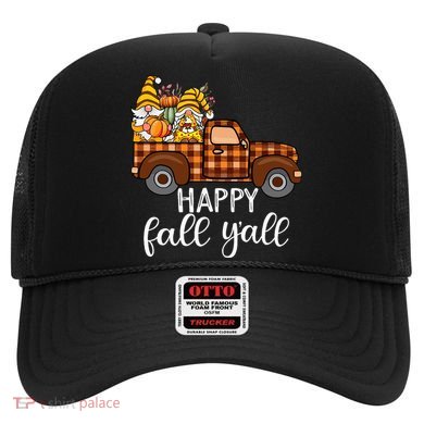Gnomes Couple In Truck Pumpkin Spice Fall Yall Autumn Gnome Hat