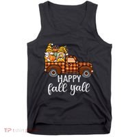 Gnomes Couple In Truck Pumpkin Spice Fall Yall Autumn Gnome Tank Top thumb 0