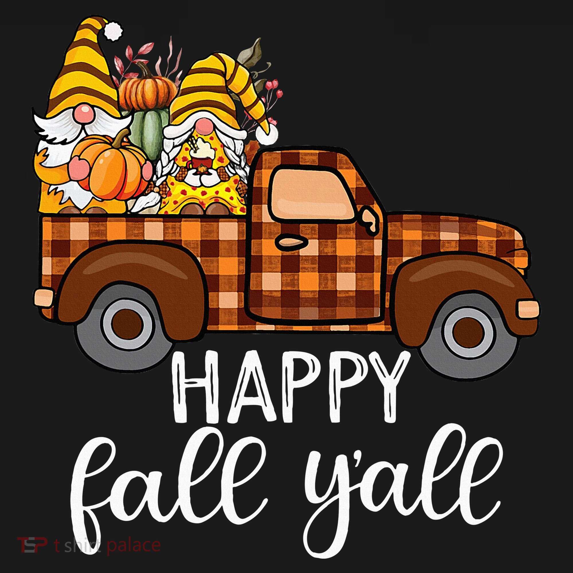 Gnomes Couple In Truck Pumpkin Spice Fall Yall Autumn Gnome Visor