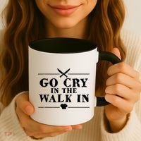Go Cry In The Walk In Funny Chef Coffee Mug thumb 3