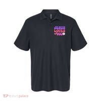 Groovy Christian Jesus Loves You 70's Hippie Polo thumb 0