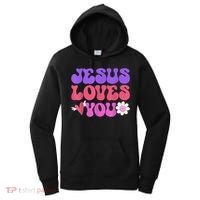 Groovy Christian Jesus Loves You 70's Hippie Women's Hoodie thumb 0