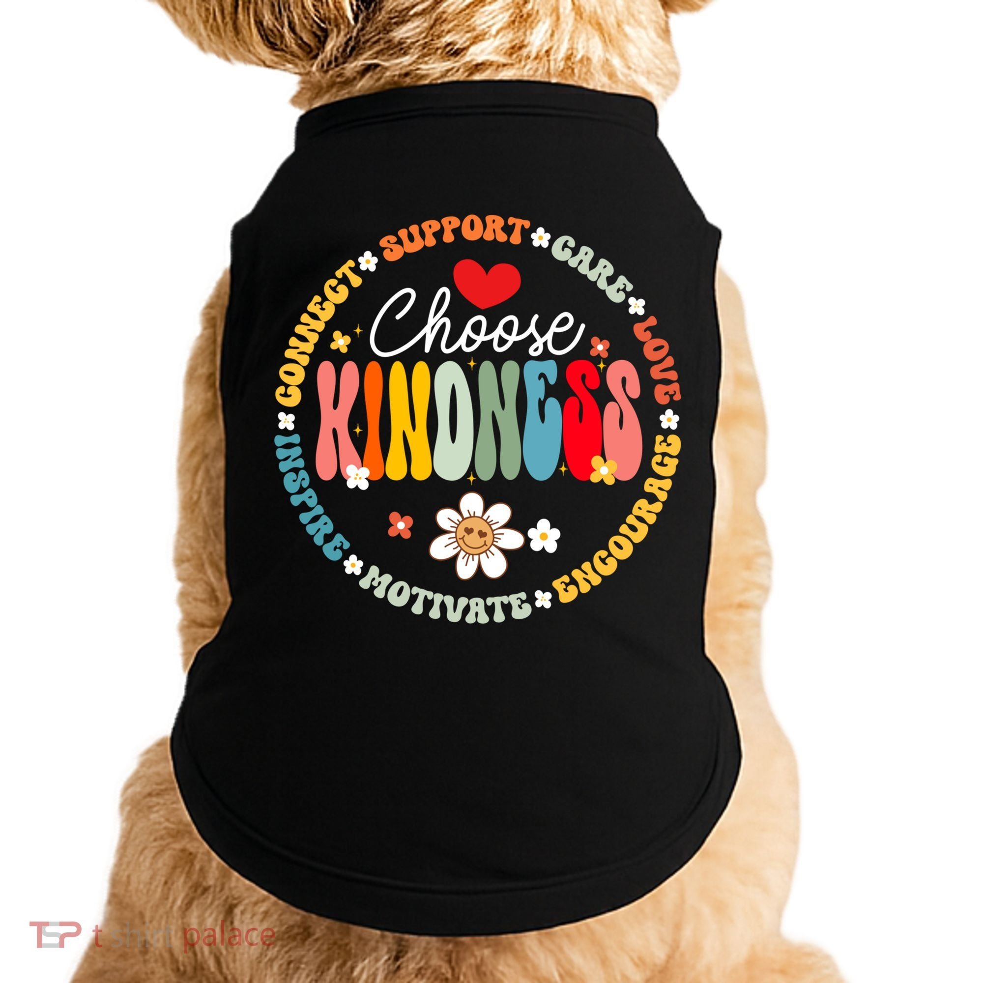 Groovy Choose Kindness Daisy Be Kind Inspirational Gift Doggie Tank