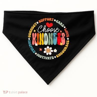Groovy Choose Kindness Daisy Be Kind Inspirational Gift USA-Made Doggie Bandana
