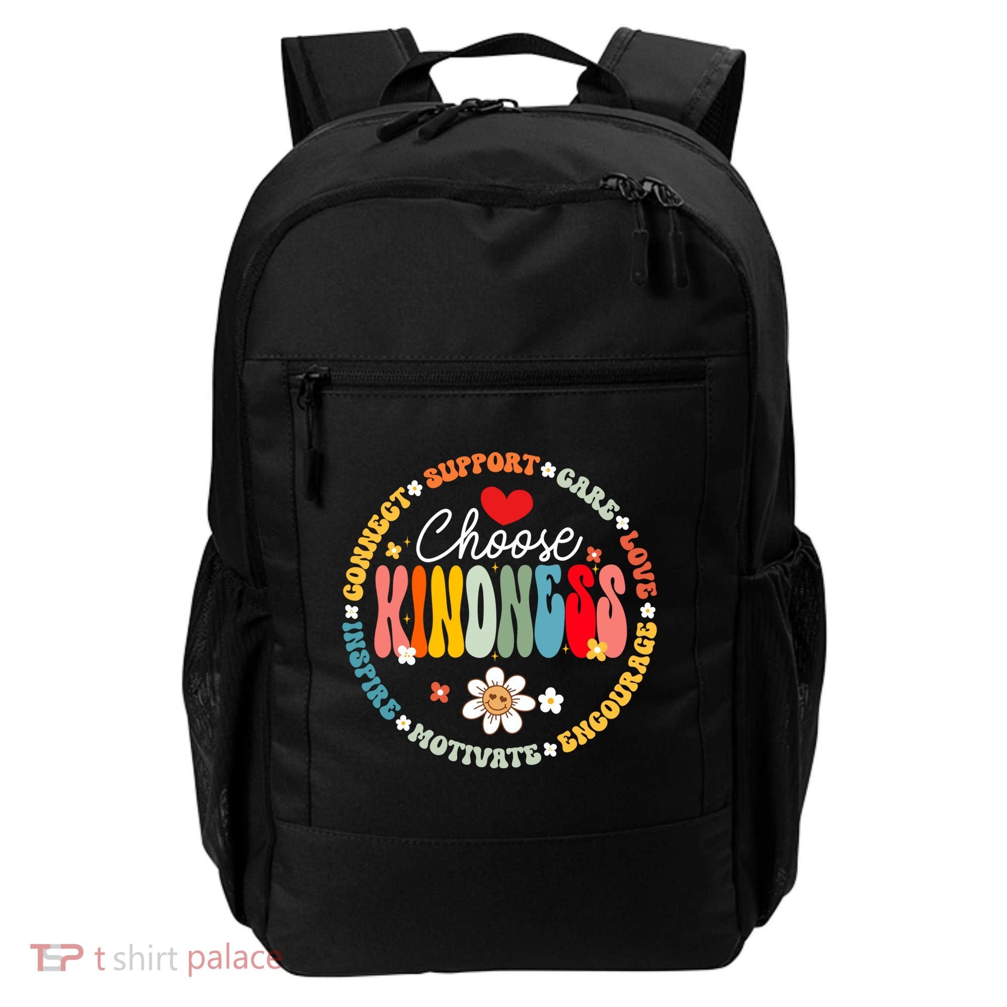 Groovy Choose Kindness Daisy Be Kind Inspirational Gift Backpack