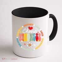 Groovy Choose Kindness Daisy Be Kind Inspirational Gift Coffee Mug thumb 1
