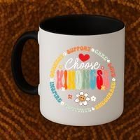 Groovy Choose Kindness Daisy Be Kind Inspirational Gift Coffee Mug thumb 2