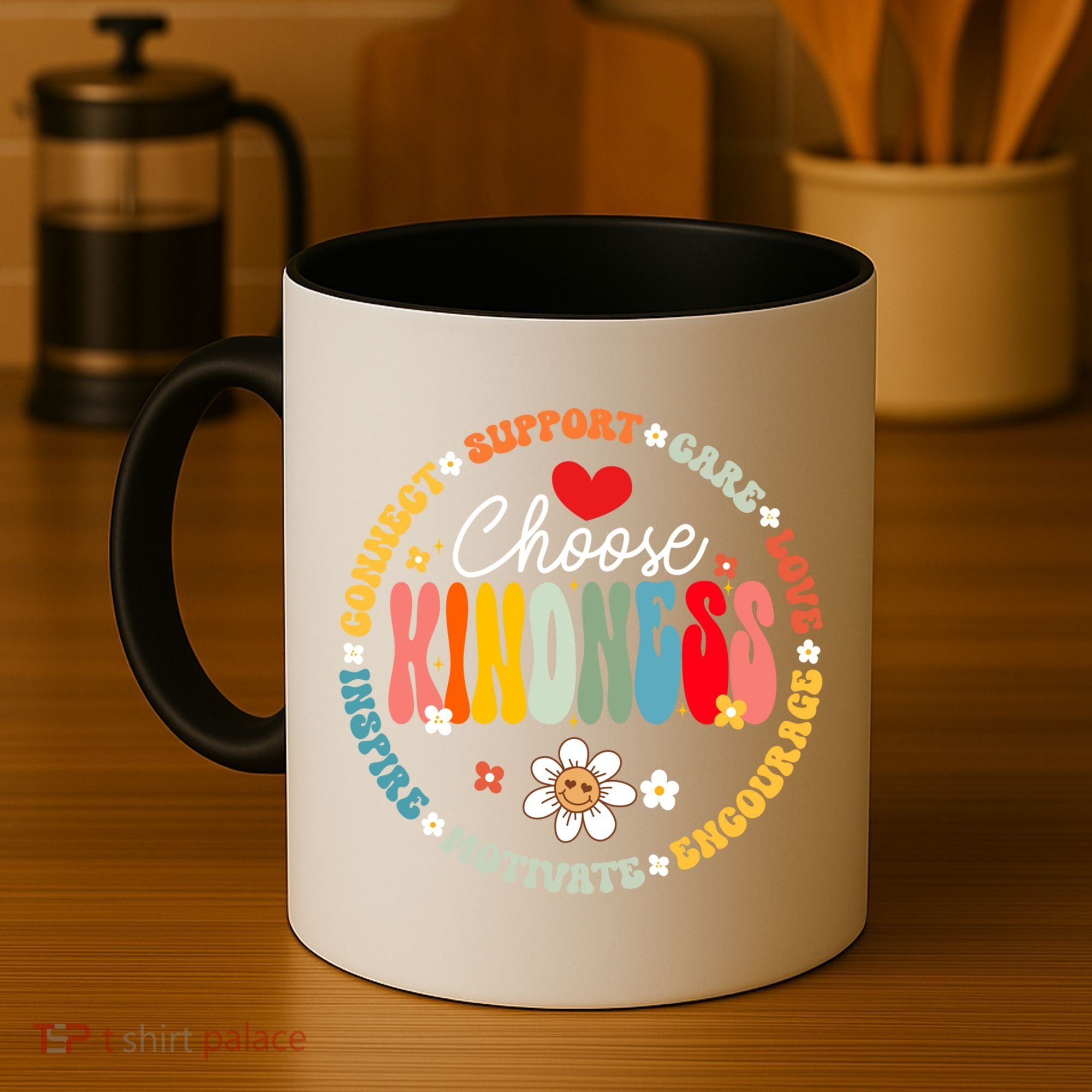 Groovy Choose Kindness Daisy Be Kind Inspirational Gift Coffee Mug