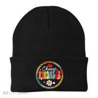 Groovy Choose Kindness Daisy Be Kind Inspirational Gift Beanie thumb 0