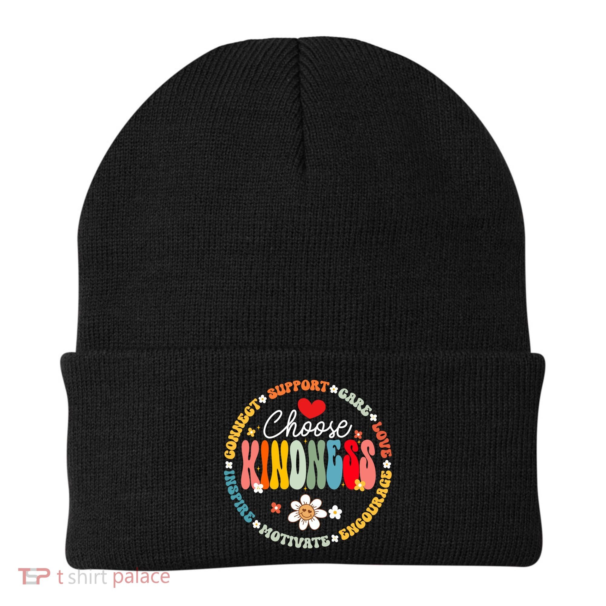 Groovy Choose Kindness Daisy Be Kind Inspirational Gift Beanie