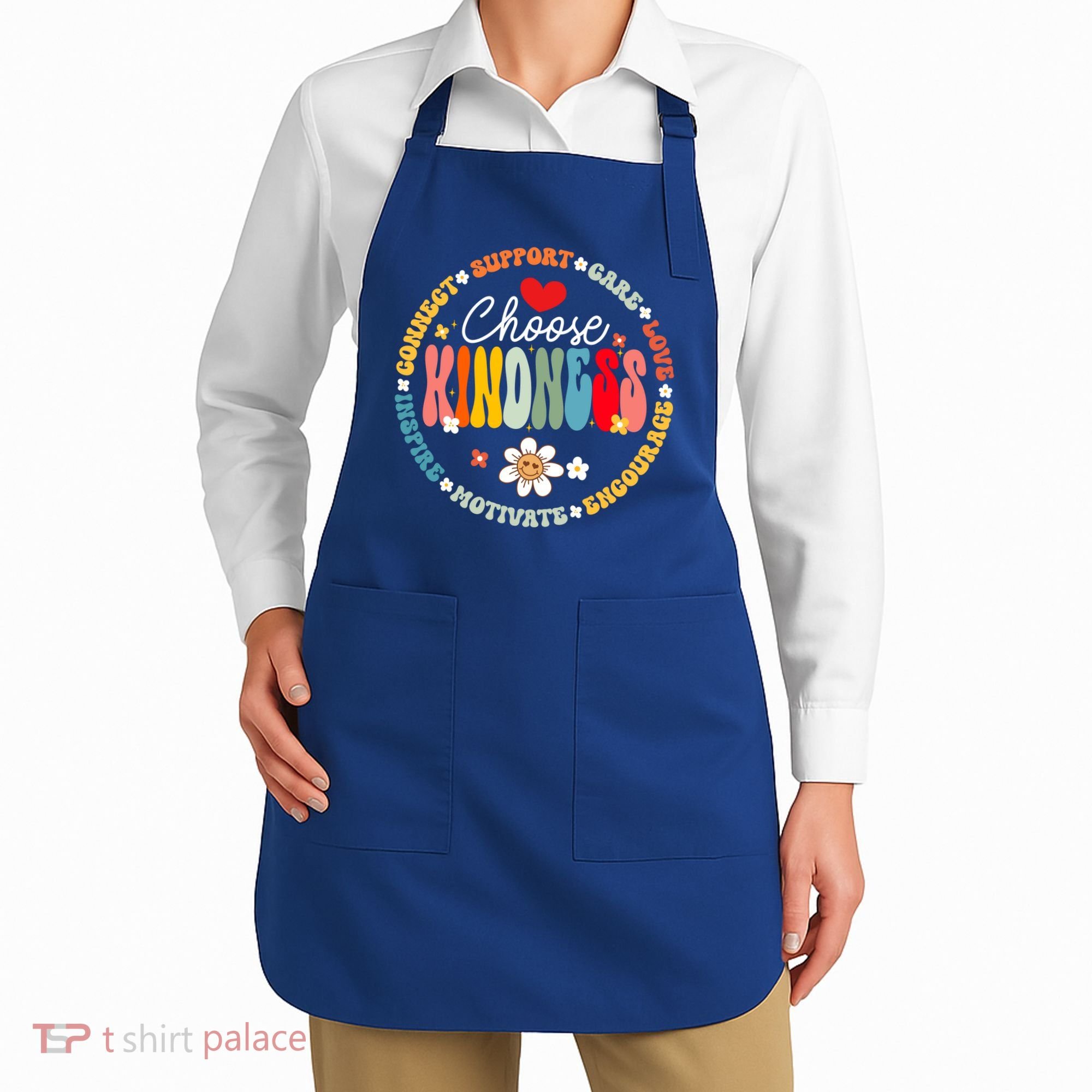Groovy Choose Kindness Daisy Be Kind Inspirational Gift Apron