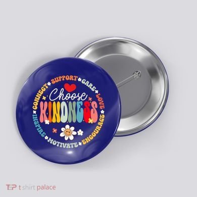Groovy Choose Kindness Daisy Be Kind Inspirational Gift Button