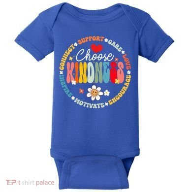 Groovy Choose Kindness Daisy Be Kind Inspirational Gift Baby Bodysuit