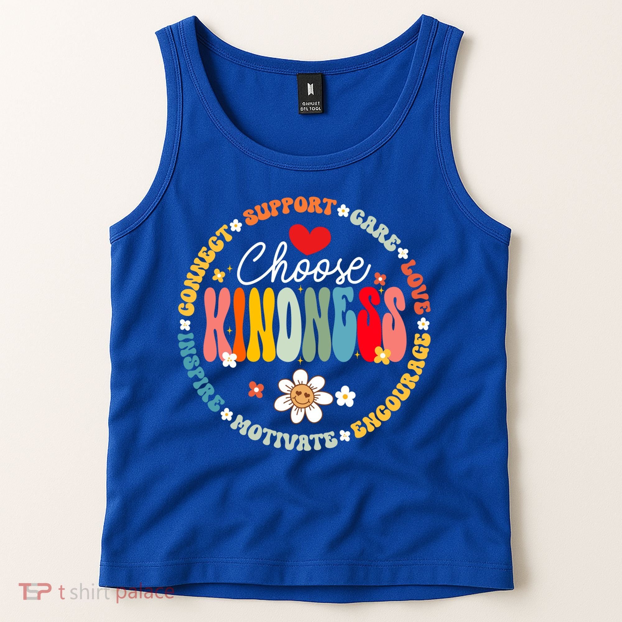 Groovy Choose Kindness Daisy Be Kind Inspirational Gift Tank Top
