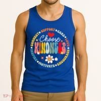 Groovy Choose Kindness Daisy Be Kind Inspirational Gift Tank Top thumb 3
