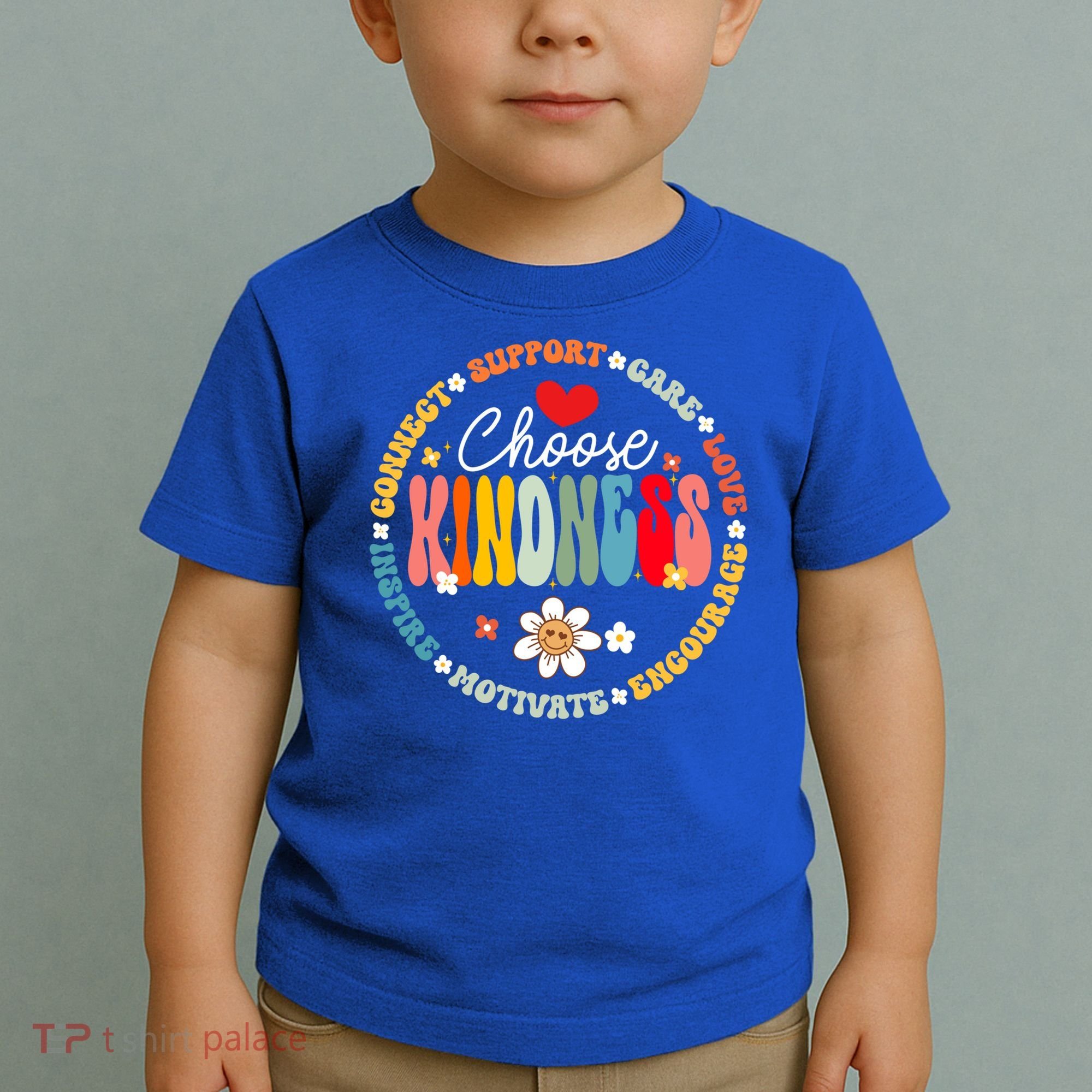 Groovy Choose Kindness Daisy Be Kind Inspirational Gift Toddler T-Shirt