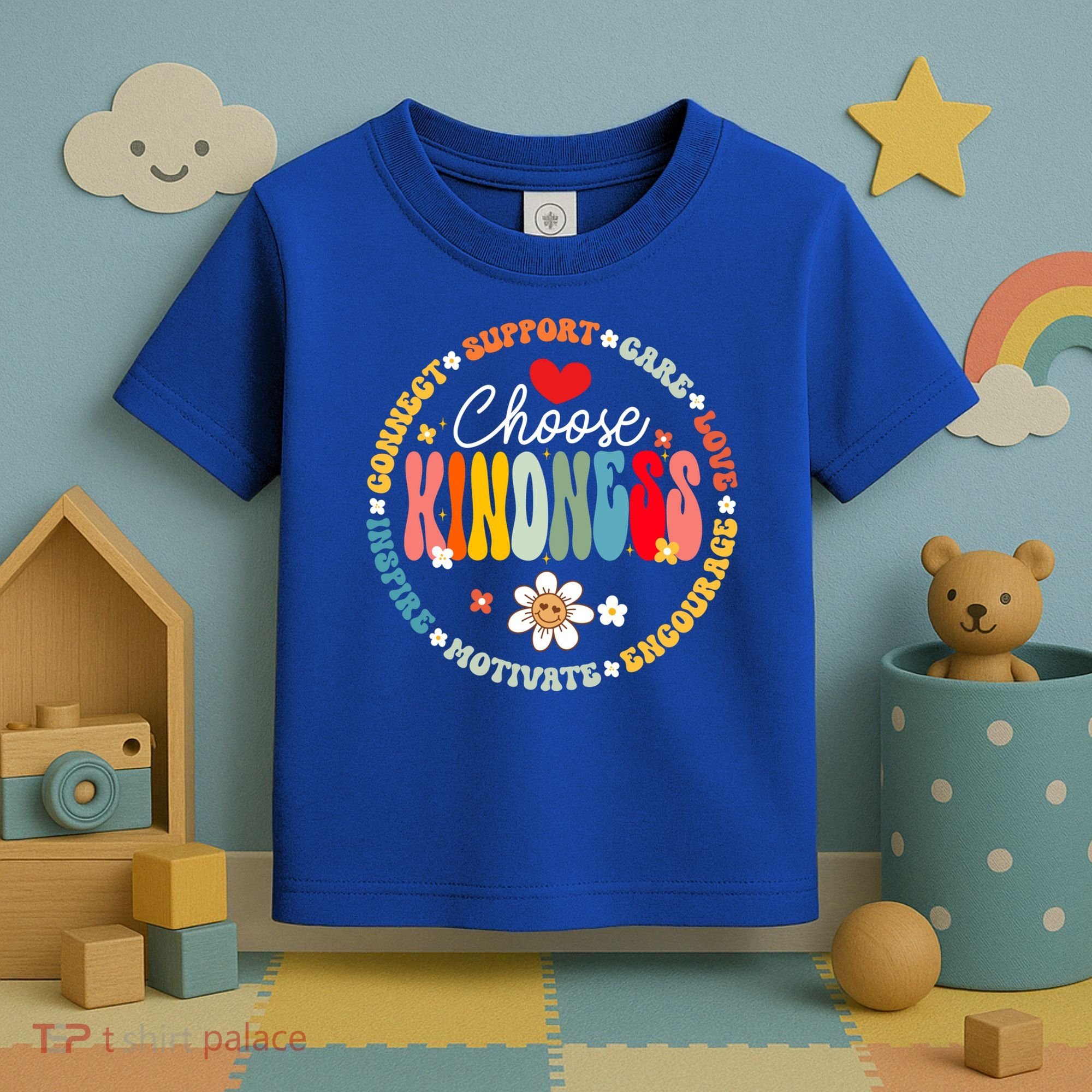 Groovy Choose Kindness Daisy Be Kind Inspirational Gift Toddler T-Shirt