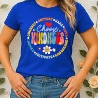 Groovy Choose Kindness Daisy Be Kind Inspirational Gift Women's T-Shirt thumb 2