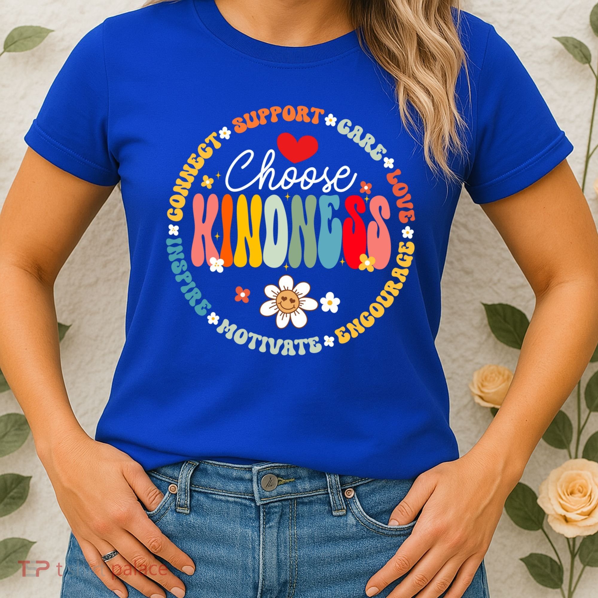 Groovy Choose Kindness Daisy Be Kind Inspirational Gift Women's T-Shirt