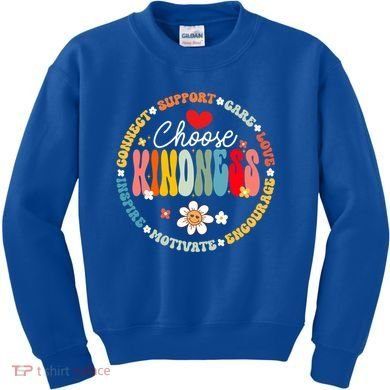 Groovy Choose Kindness Daisy Be Kind Inspirational Gift Kids Sweatshirt