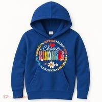 Groovy Choose Kindness Daisy Be Kind Inspirational Gift Kids Hoodie thumb 0