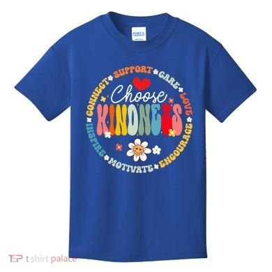 Groovy Choose Kindness Daisy Be Kind Inspirational Gift Kids T-Shirt